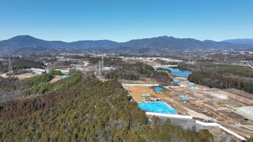 リニア車両基地の様子【MAVIC】 2024年2月3日-1 (1)