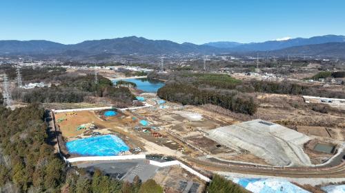 リニア車両基地の様子【MAVIC】 2024年2月3日-2 (1)